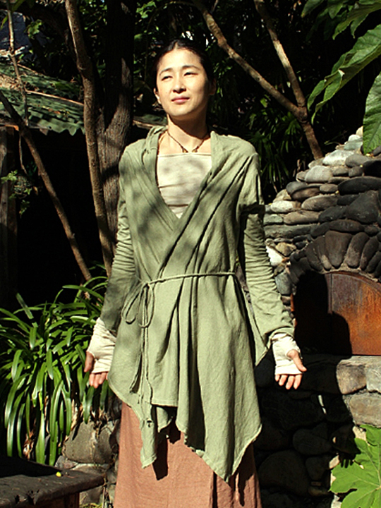 asana 麻女カーディガン (4色)