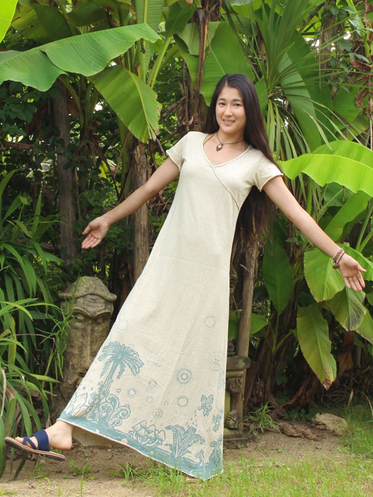 asana プリントヴィーナスワンピース