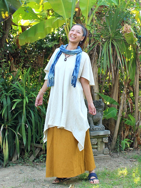 asana NEW HEMP100% 縄文チュニック