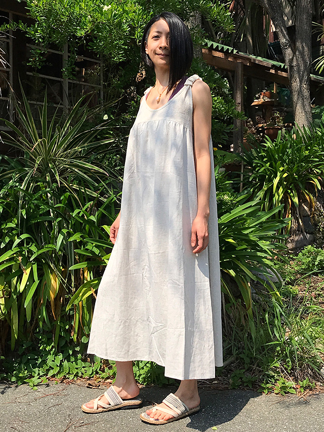 asana 切り替え ロングワンピース・きなり