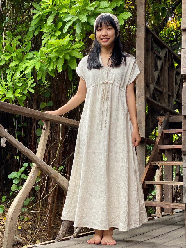 Asana Hemp100 縄文ワンピース きなり パヤカ オンラインショップ