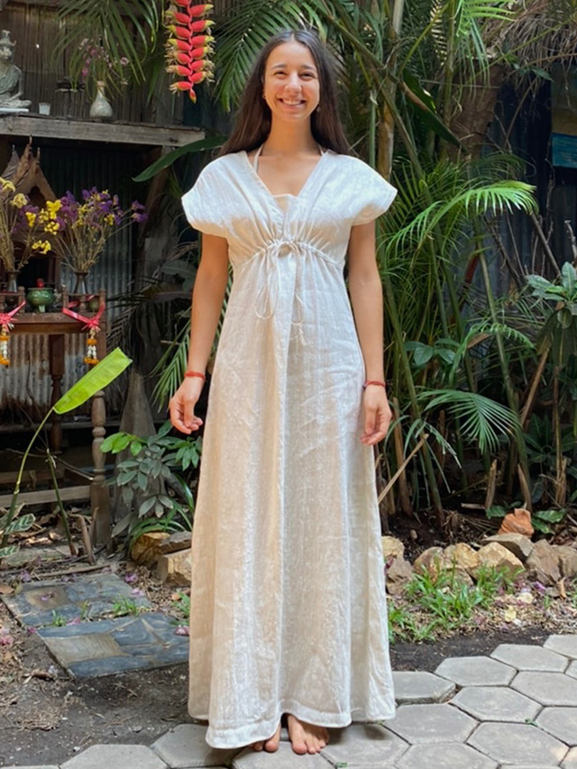 Asana Hempヘンプ100 縄文 ワンピース きなり パヤカ オンラインショップ