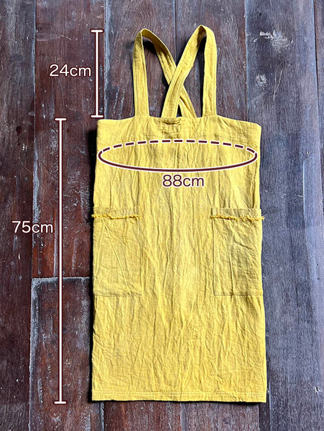 asana HEMP100% 厚手 NEW エプロン・草木染め