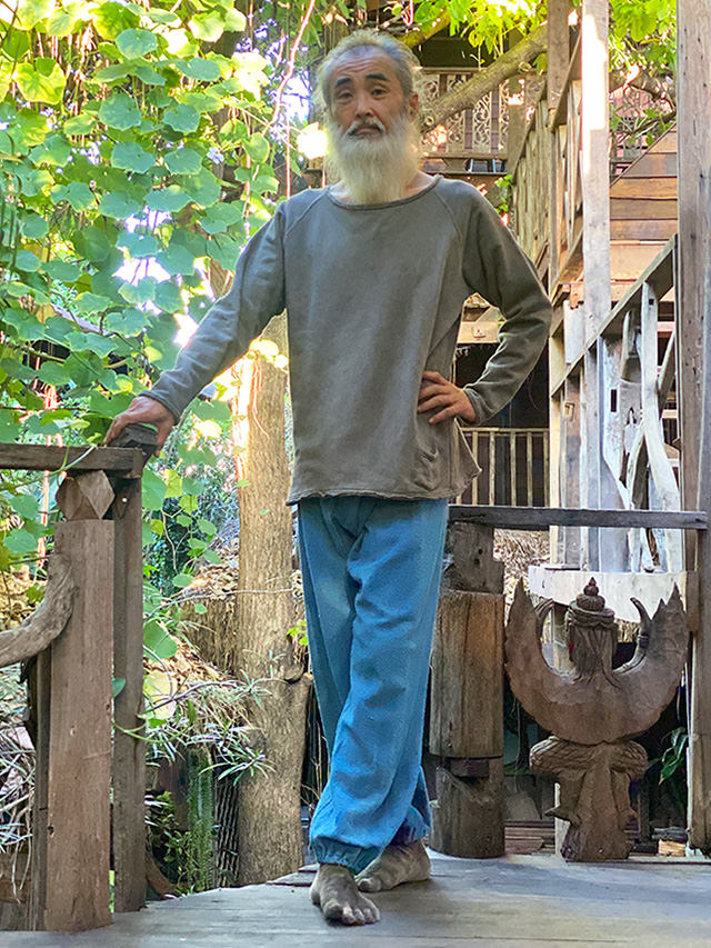 asana ヘンプコットン スウェット パイル タイパンツ・草木染め