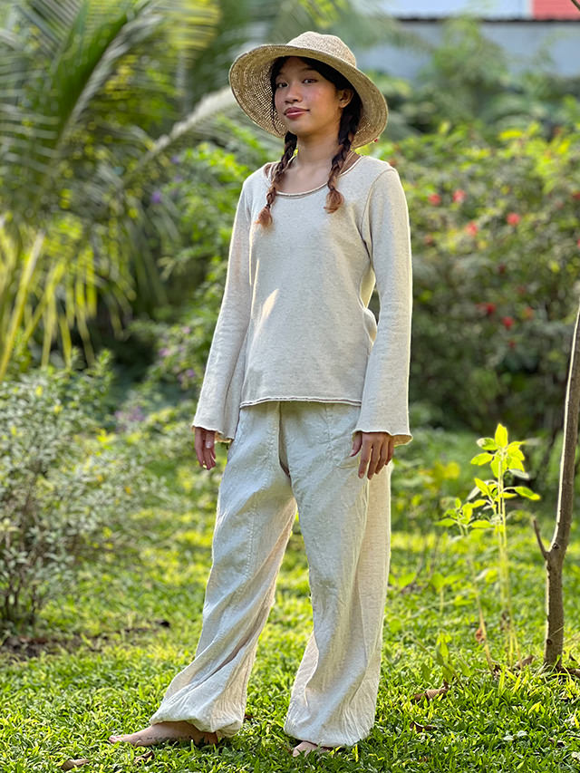 asana HEMP100% タイパンツ・きなり