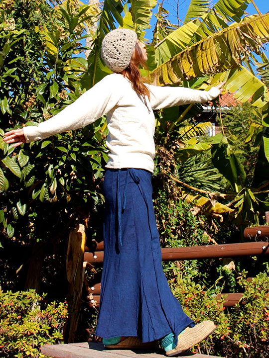 asana ラップスカート・草木染め