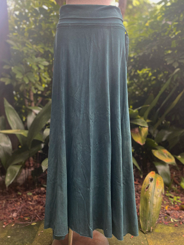 アウトレット品・薄手ロングフレアースカート草木