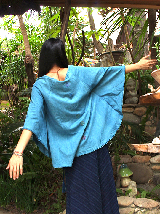 asana 森のポケットポンチョ・草木染め