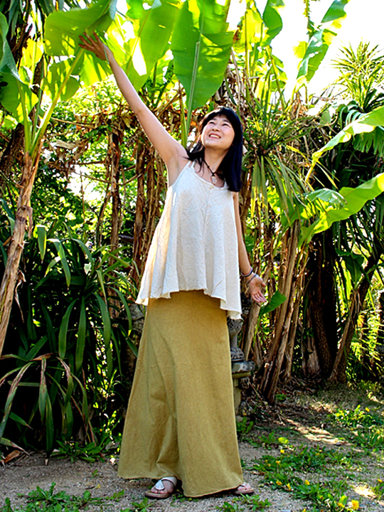 asana ひらひらグレコキャミ・きなり