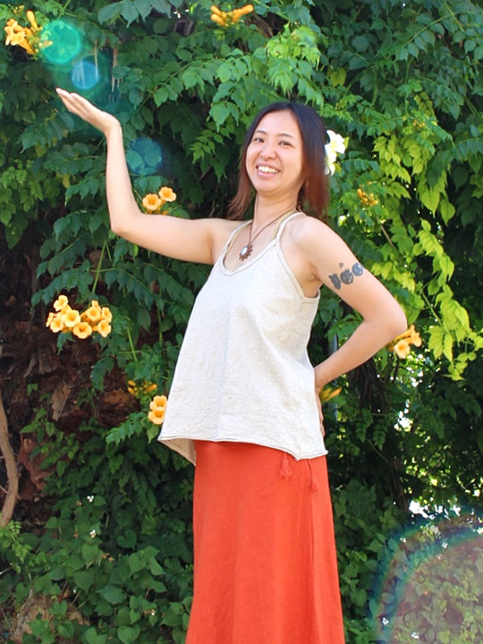asana Ａラインタンク・きなり