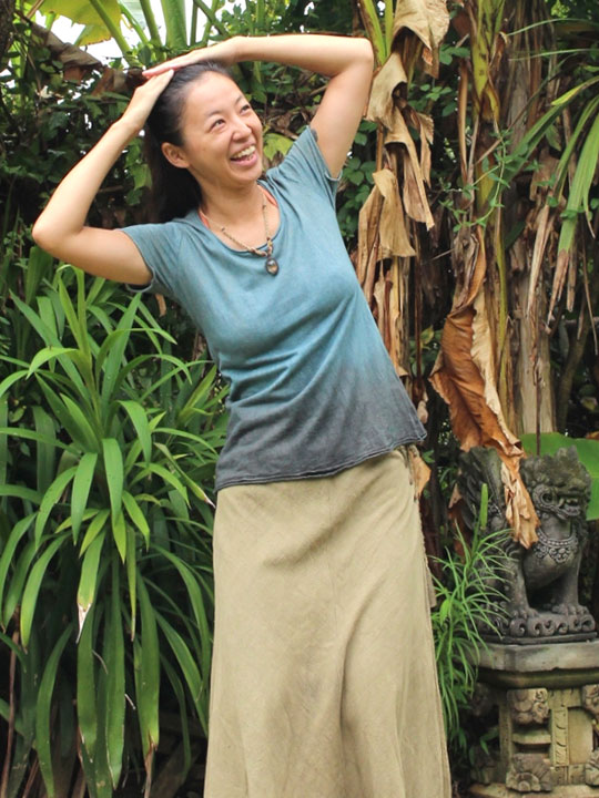 asana スリムTee・草木段染め