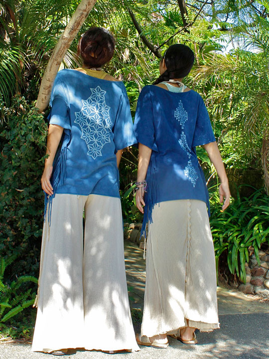 asana インディアンBIG Tee・バティック草木染め