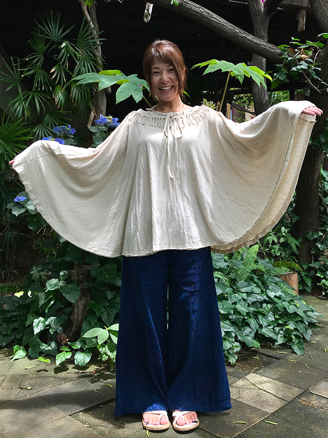 asana ３WAY ポンチョ・きなり