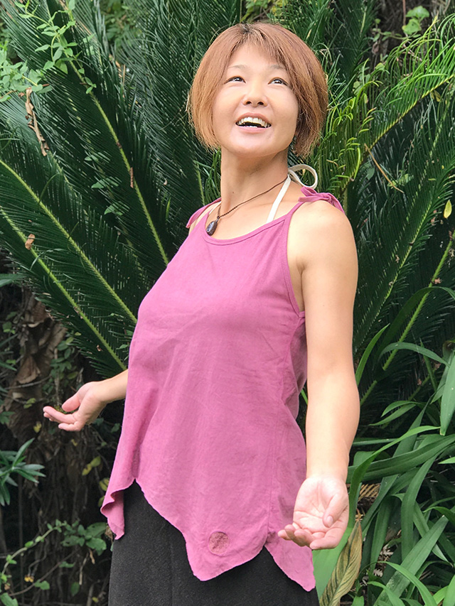 asana NEW フレアー キャミソール・草木染め