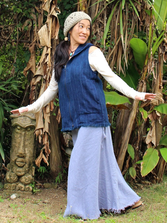 asana タンクトップパーカー・草木染め