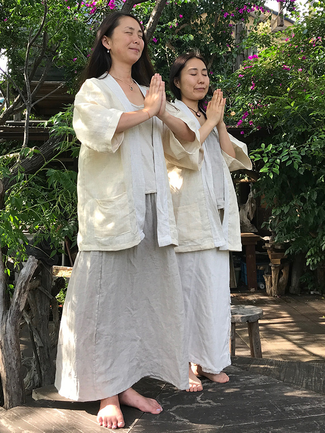 asana HEMP100% 羽織・きなり