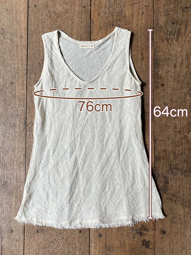 seed and soil アーサナトップス　Asana tops asana 麻100% バイアス タンクトップ・きなり【パヤカ