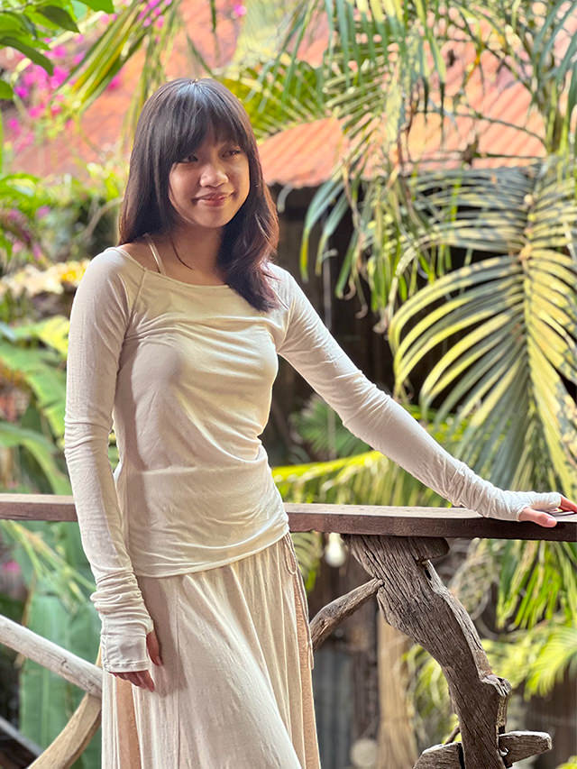 asana ヘンプコットン テロテロ グローブ カットソー・きなり