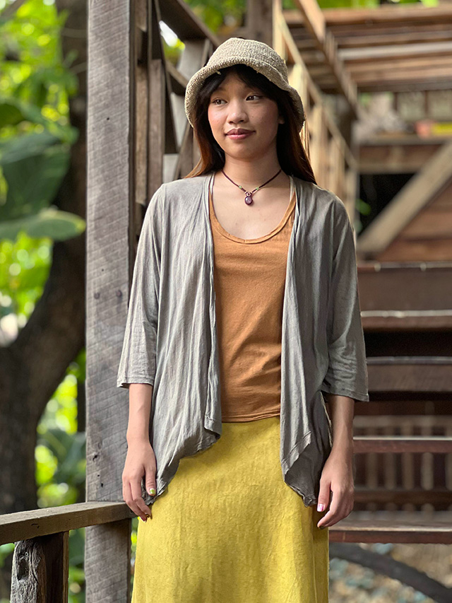 asana HEMP100% テロテロ NEW 麻女カーディガン●きなり asana HEMP100% テロテロ 麻女カーディガン・きなり【パヤカ
