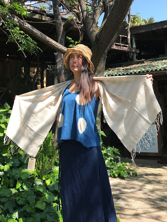 asana ボーダーショール