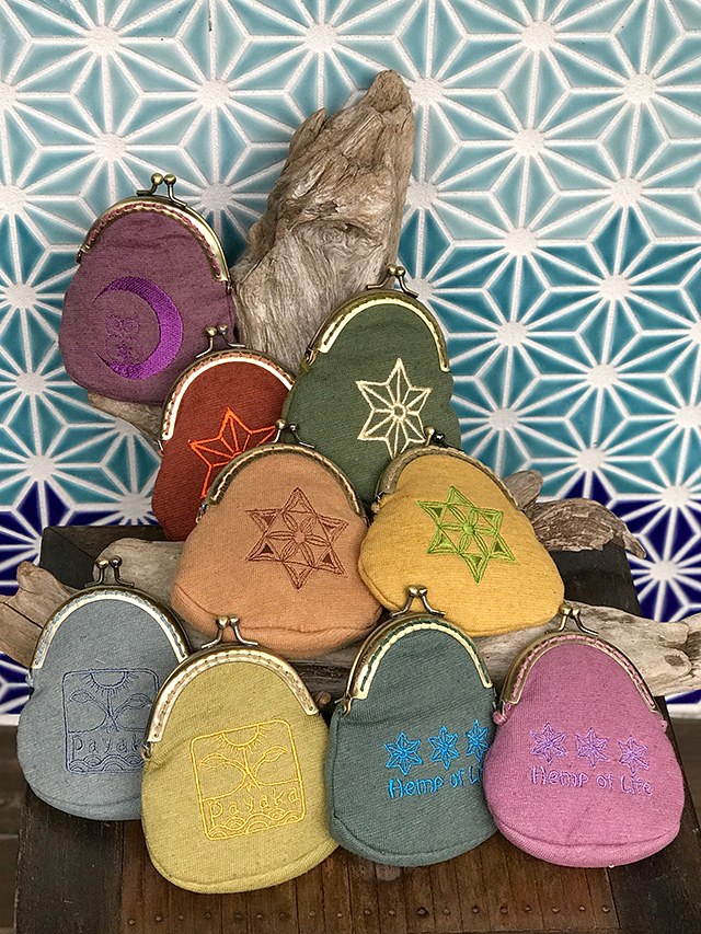 asana 刺繍入り がま口（コインパース）
