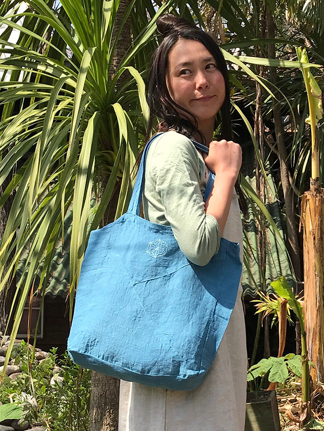 asana HEMP100% 端切れ エコバッグ