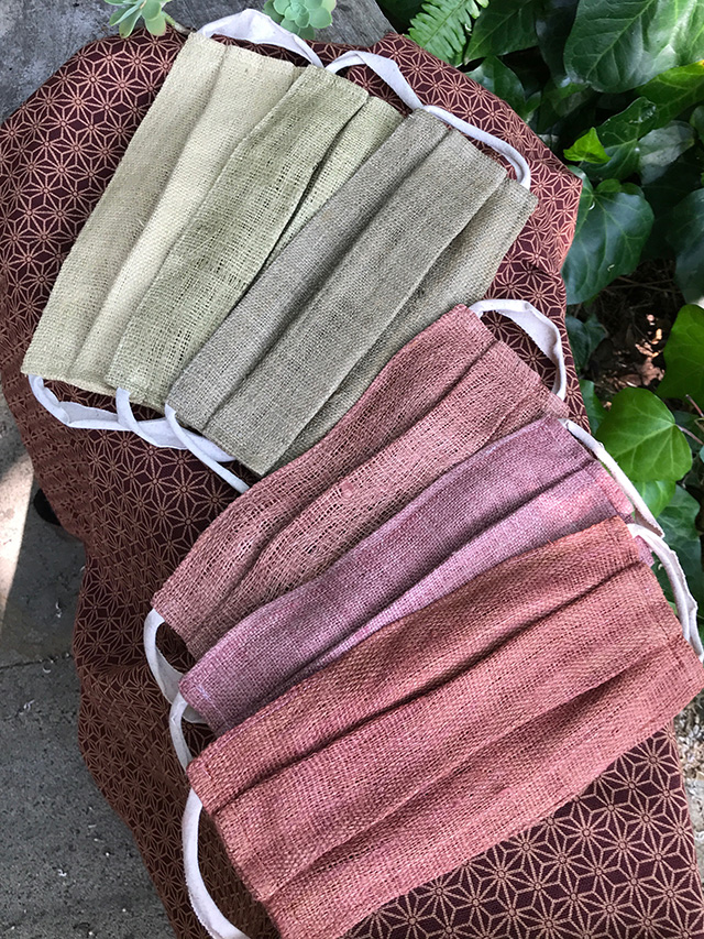 asana HEMP100% 手織り 大判 布マスク（ヘンプコットンインナー付き）