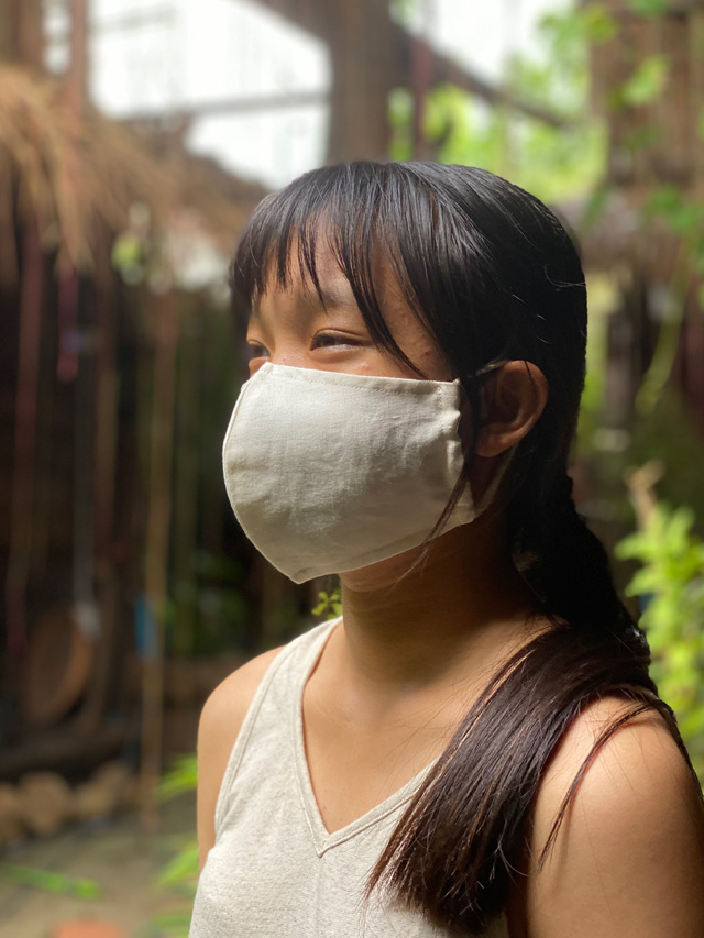 asana HEMP100% ループ 夏マスク