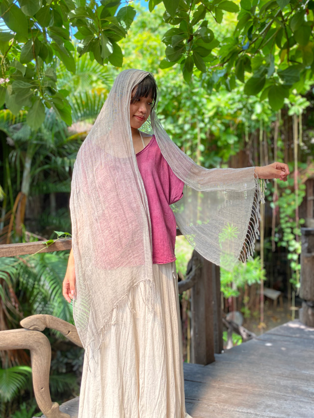 asana HEMP100% ふわふわ ショール