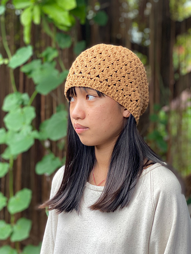 asana HEMP100% ハニカム編み 帽子・きなり【パヤカ オンラインショップ】