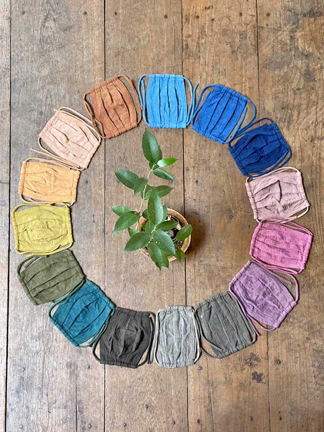 asana HEMP100% シングル 布マスク・草木染め