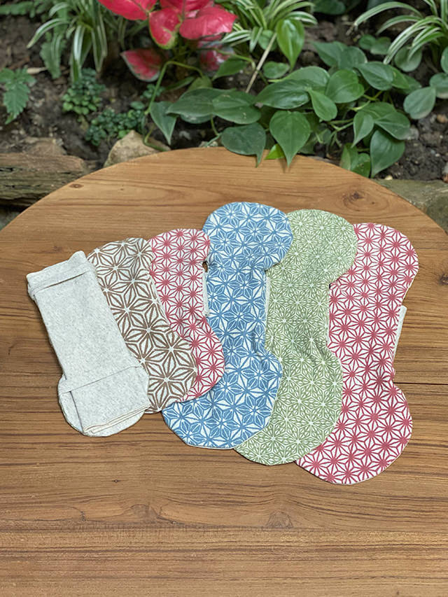 asana ヘンプコットン 麻柄プリント 布ナプキン