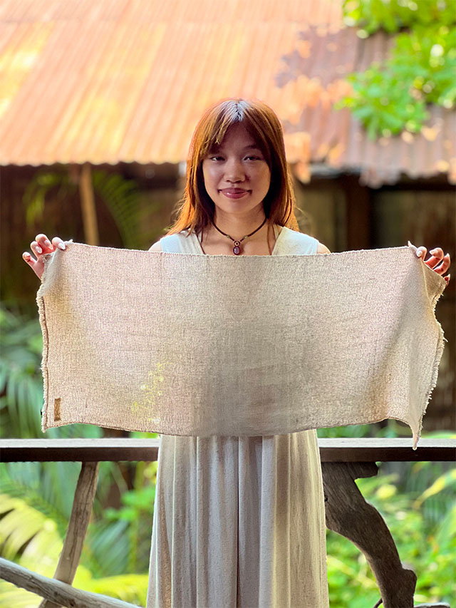 asana HEMP100% 手織り 手ぬぐい・きなり