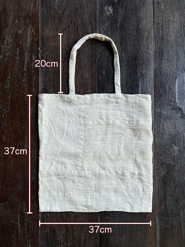 asana HEMP100% 端切れ エコバッグ・きなり