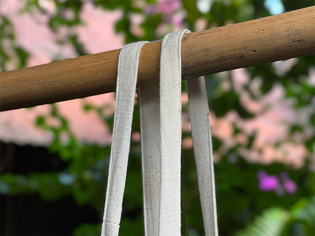 asana HEMP100% 端切れ エコバッグ・きなり