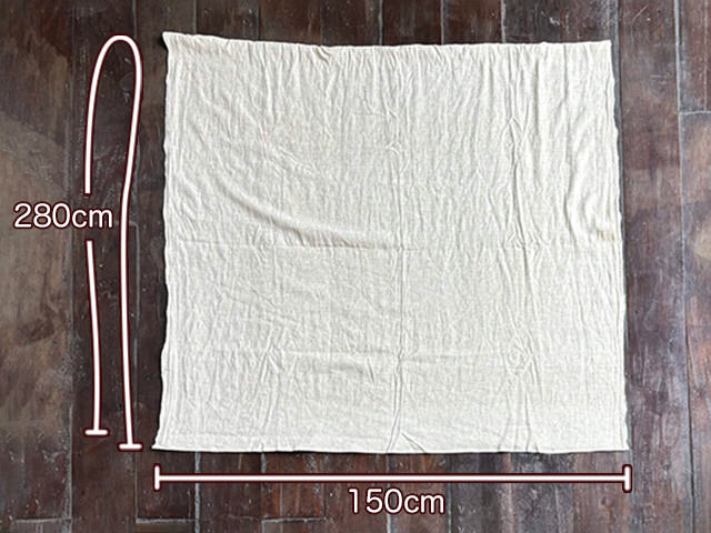 asana HEMP100% マルチ カバー・きなり