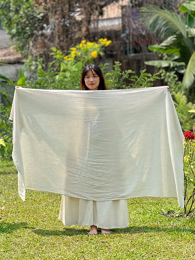 asana HEMP100% テロテロ _判ショール・きなり