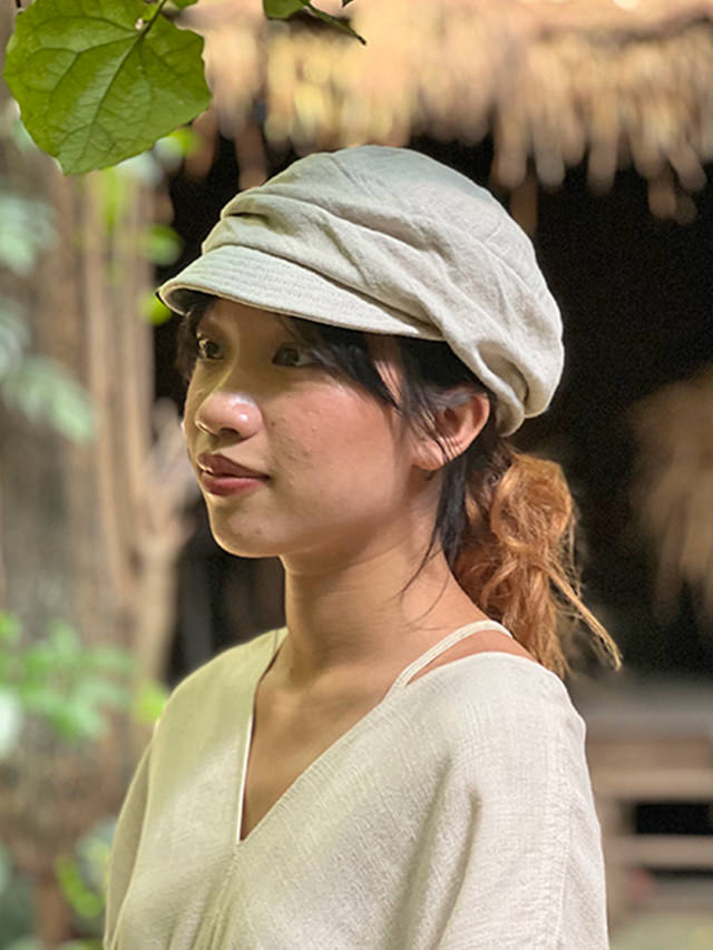 asana HEMP100% ターバン キャップ・きなり