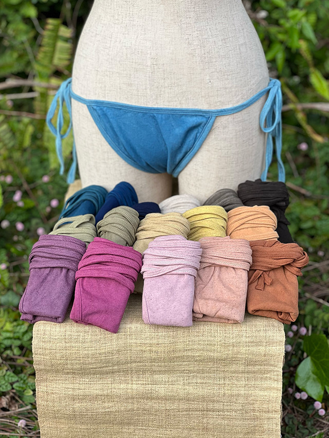 asana ヘンプコットン 薄手 ショーツ・草木染め