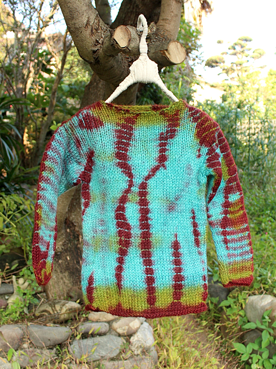 KIDS WOOL100% 手編みニット・タイダイ