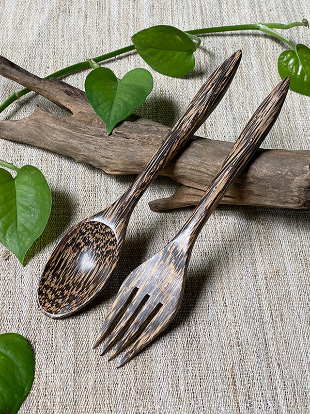 ヤシの木 スプーン＆フォーク セット