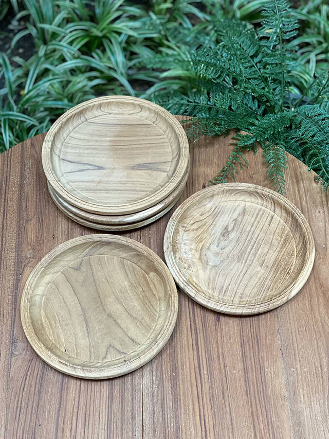 チーク WOOD 平皿