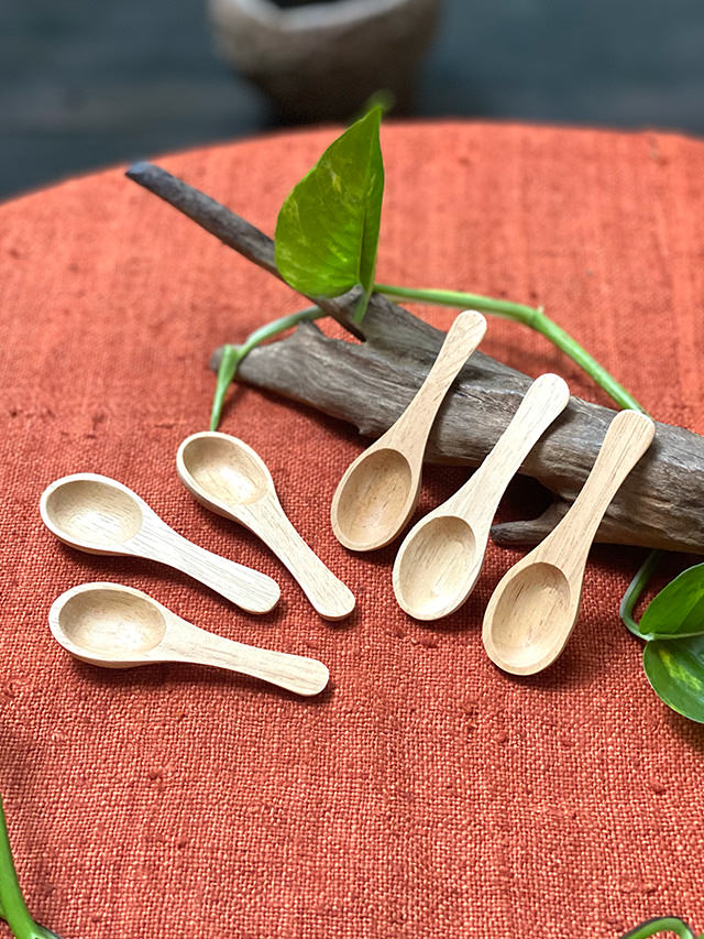 ゆ。様確認用ウッドバーニング 名入れスプーン 