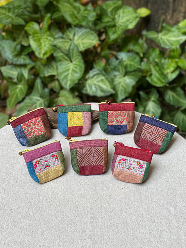 HEMP100% モン族 ポーチ・小