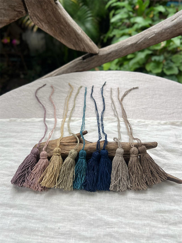 HEMP100% タッセル・草木染め