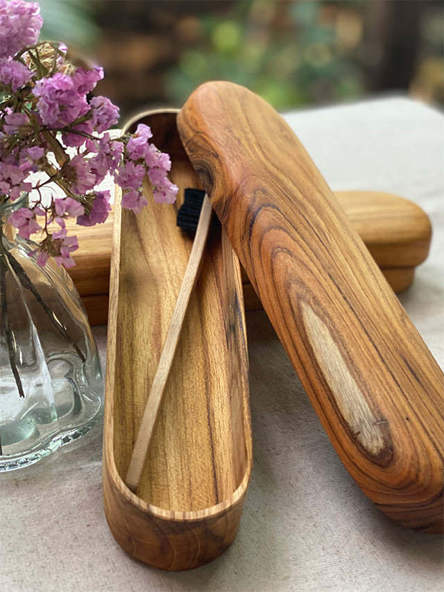 チーク WOOD ラウンド ボックス