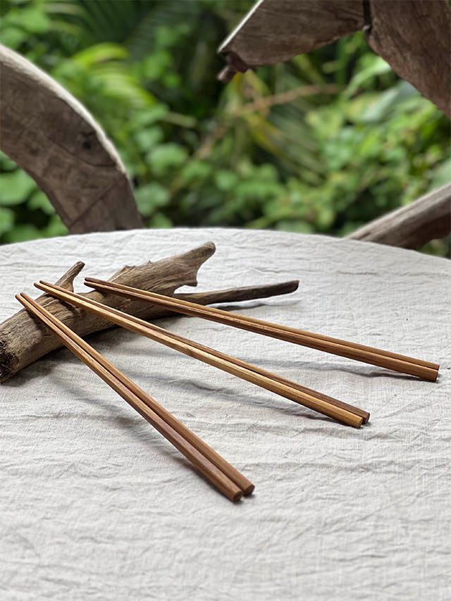 チークWOOD 六角形 箸 