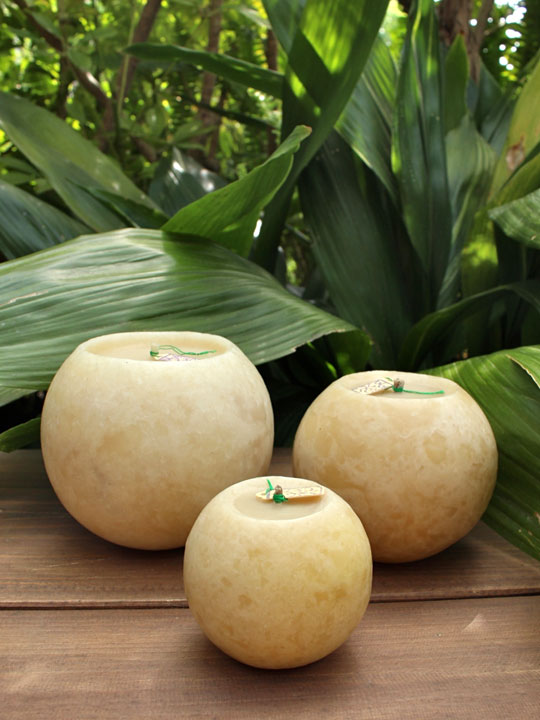 ちろりろうそく みつろうキャンドル・球