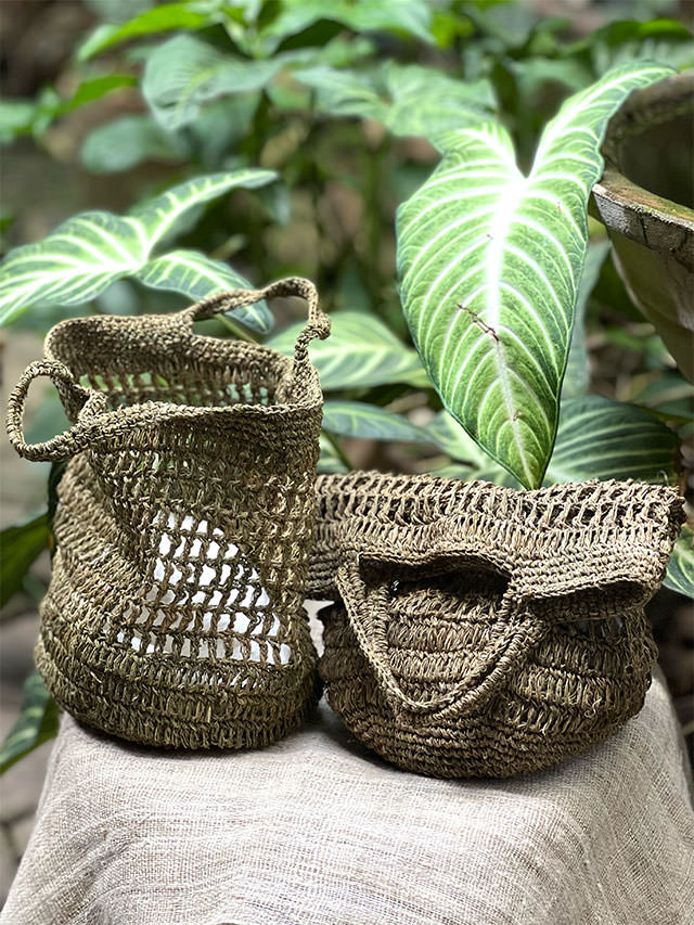 HEMP100% 手編み バッグ