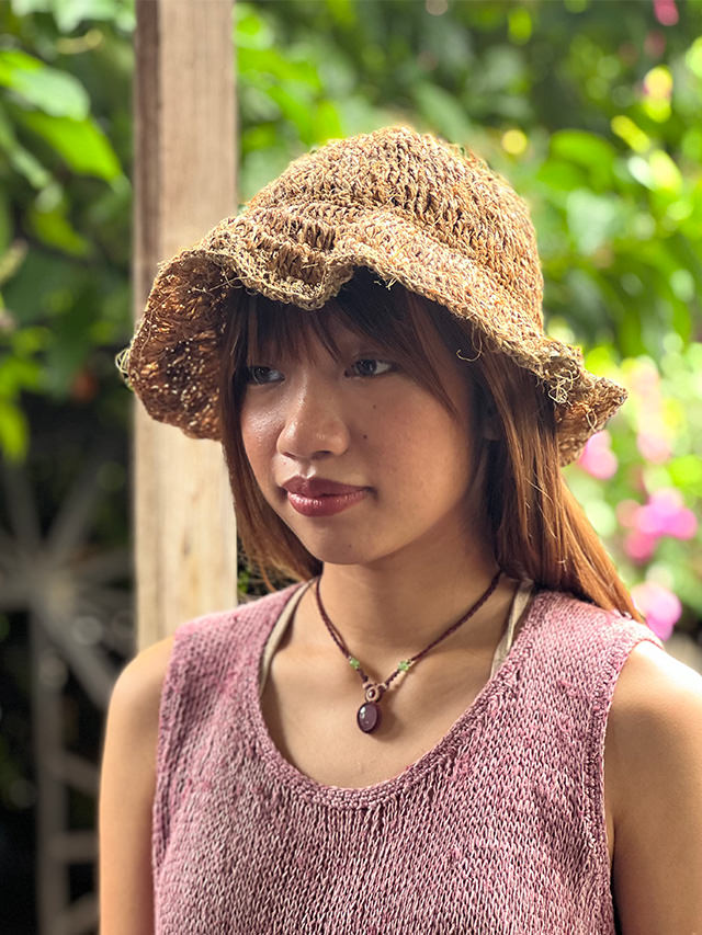 Karma HEMP100% 手編み 帽子